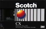 Compact Cassette Scotch CX 60 Type I Normal 1987 Europe, North America