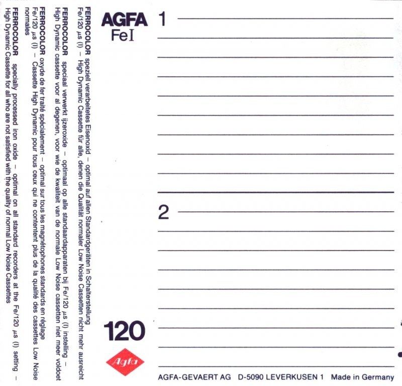 Compact Cassette: AGFA  - Ferrocolor HD 120