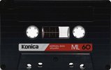 Compact Cassette Konica ML 60 Type I Normal 1984 USA