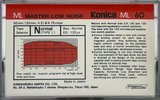 Compact Cassette Konica ML 60 Type I Normal 1984 USA
