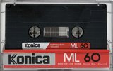 Compact Cassette Konica ML 60 Type I Normal 1984 USA