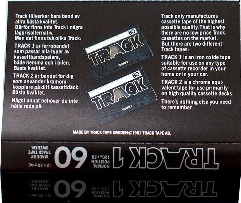 Compact Cassette: Track Tape AB Track - Track 1 60