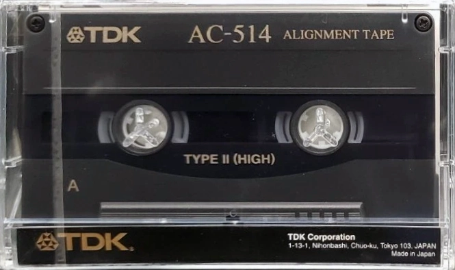 Compact Cassette TDK SA "Alignment tape AC-514" Service Cassette 1992 North America