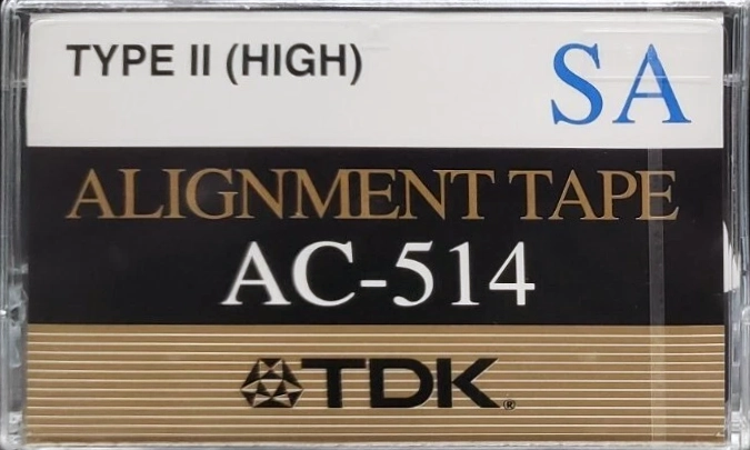 Compact Cassette TDK SA "Alignment tape AC-514" Service Cassette 1992 North America
