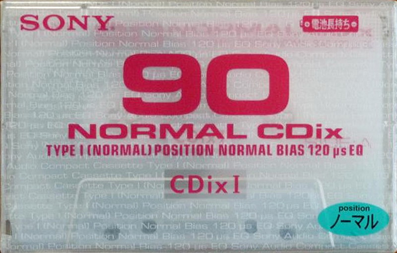 Compact Cassette Sony CDix I 90 "C-90CDX1E" Type I Normal 1997 Japan