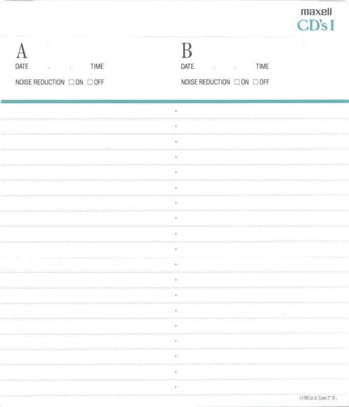 Compact Cassette Maxell CD`s I / CD`s 1 54 Type I Normal 1992 Japan