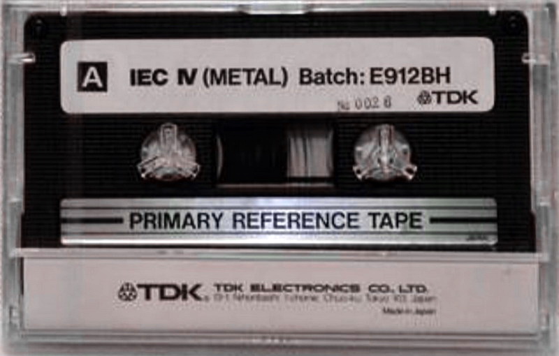 Compact Cassette TDK "Primary Reference Tape E912BH" Type IV Metal Japan