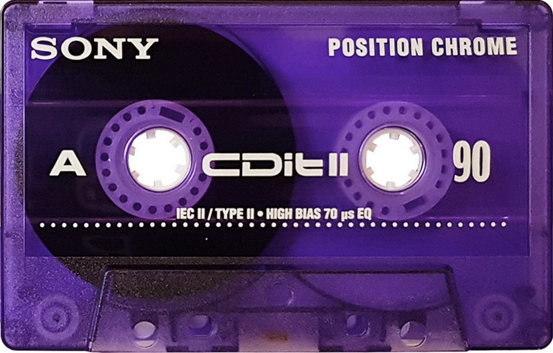 Compact Cassette Sony CDit II 90 Type II Chrome 1998 North America