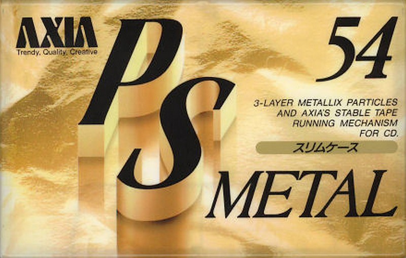 Compact Cassette AXIA PS-Metal 54 "PSMF 54" Type IV Metal 1993 Japan