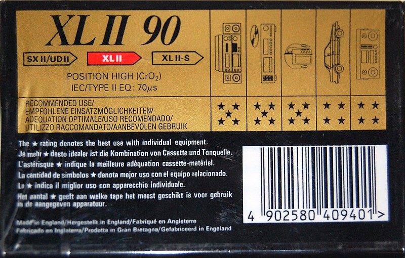 Compact Cassette Maxell XLII 90 Type II Chrome 1991 Europe