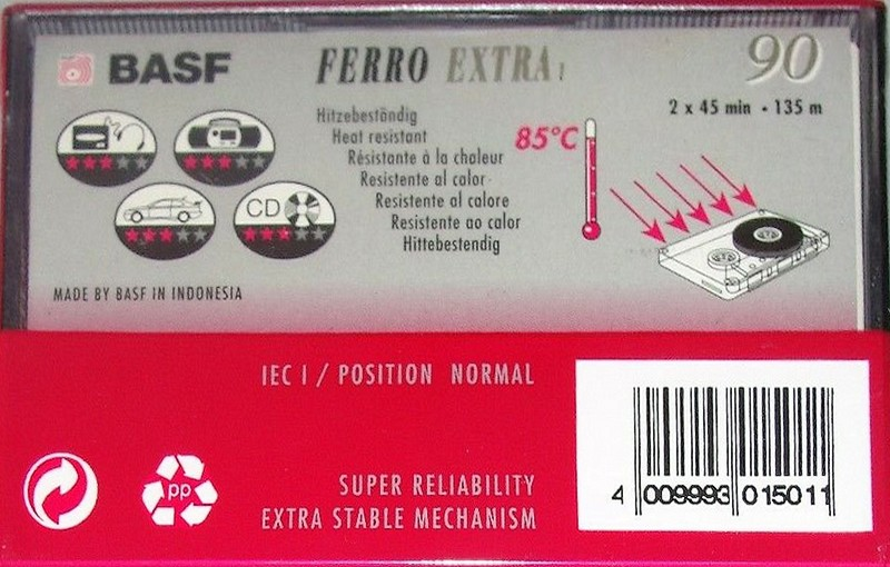 Compact Cassette: BASF  - Ferro Extra I 90