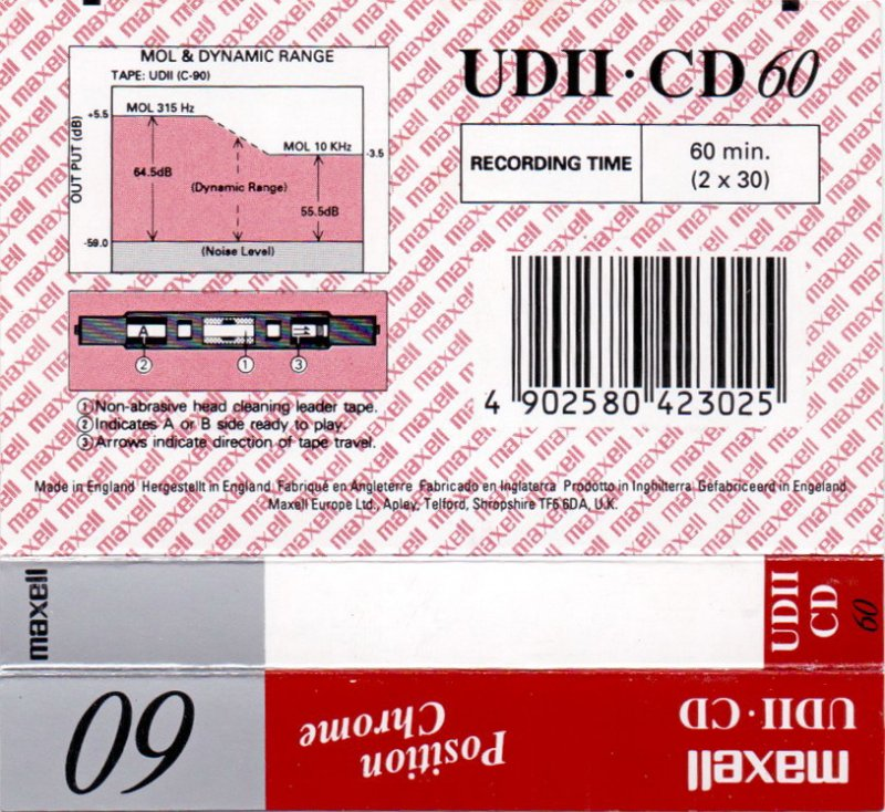 Compact Cassette: Maxell / Hitachi Maxell - UDII-CD 60