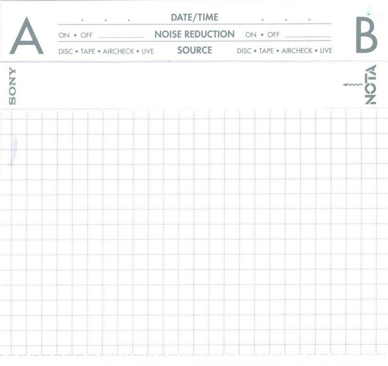 Compact Cassette Sony 54 "NOTA" Type I Normal 1988 Europe