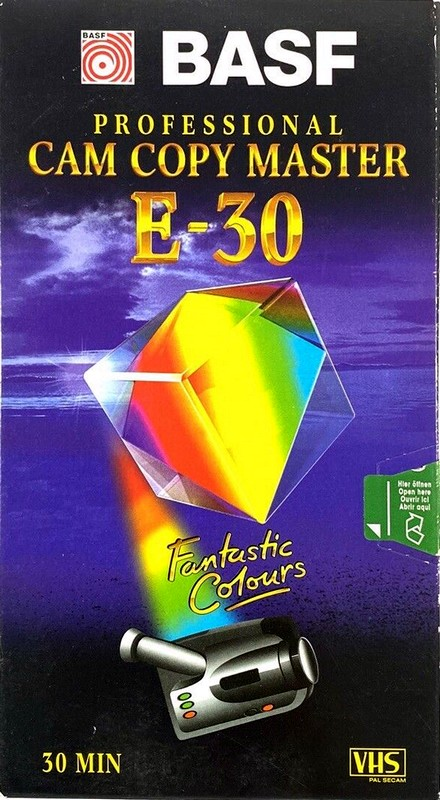 VHS, Video Home System BASF Cam Copy Master 30 Type II Chrome 1996 Europe