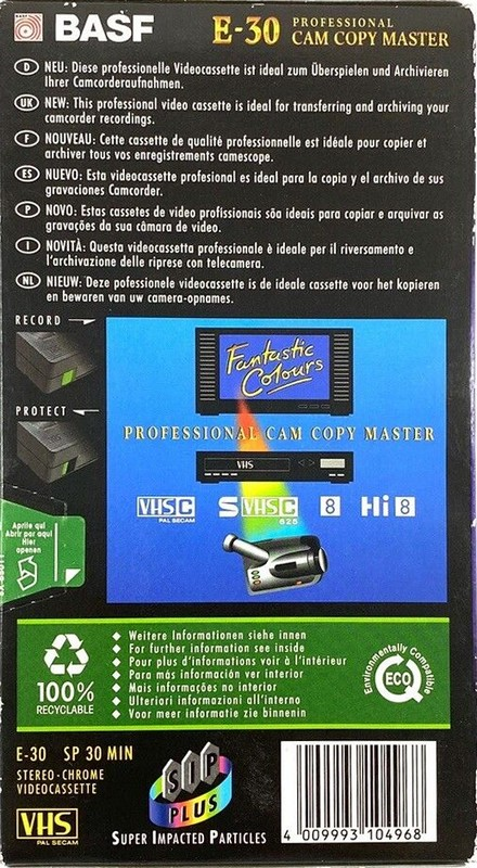 VHS, Video Home System: BASF  - Cam Copy Master 30