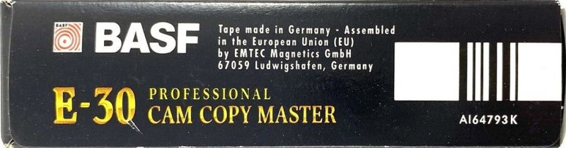 VHS, Video Home System: BASF  - Cam Copy Master 30