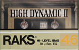 Compact Cassette RAKS High Dynamic II 46 Type II Chrome 1985 Europe