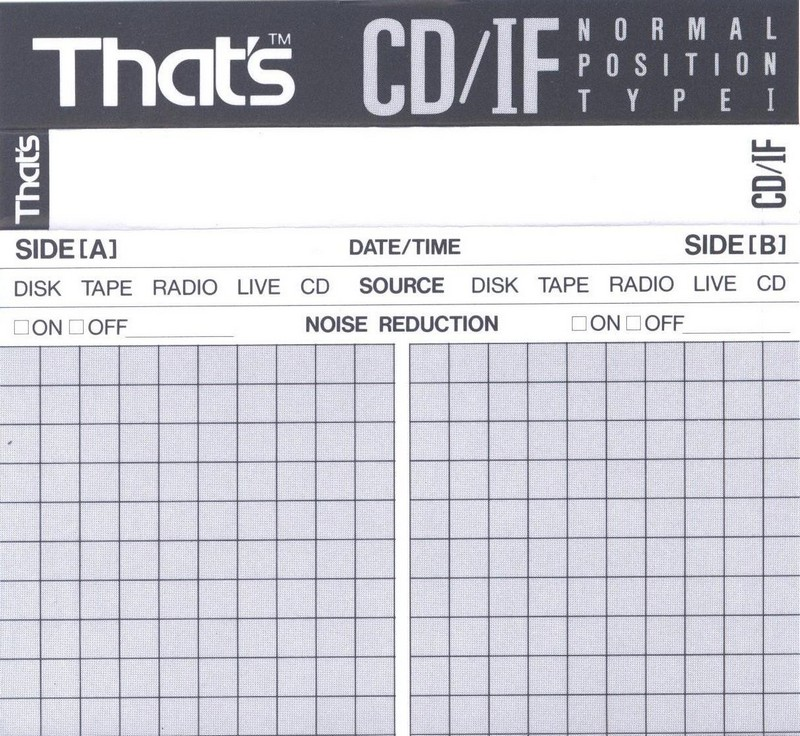 Compact Cassette: Taiyo Yuden Thats - CD-IF 100