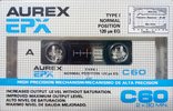 Compact Cassette Aurex EPX 60 Type I Normal 1980 Latin America