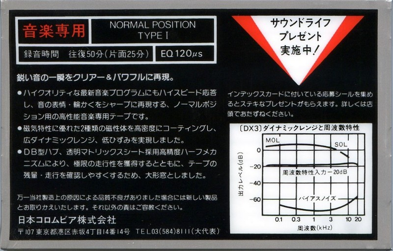 Compact Cassette: Nippon Columbia / Denon Denon - DX3 50