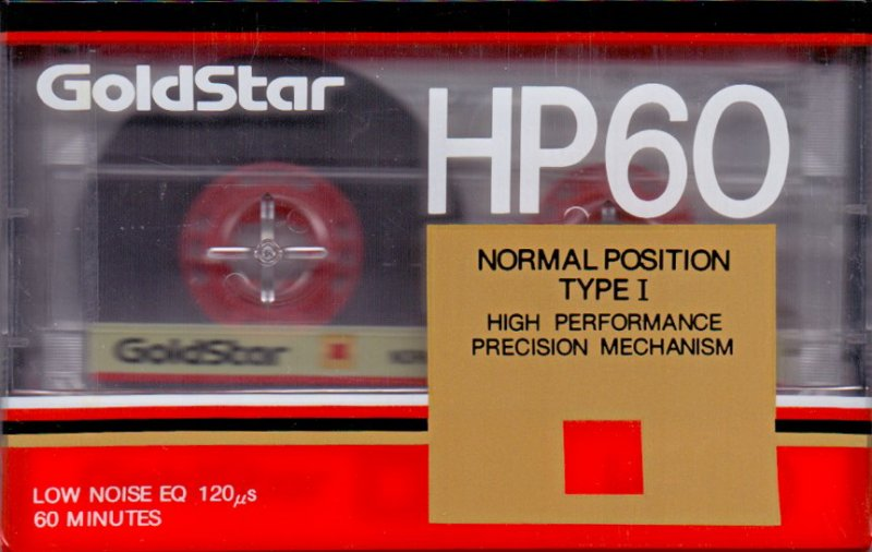 Compact Cassette Goldstar HP 60 Type I Normal 1990 USA