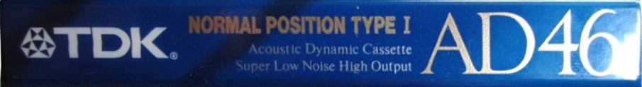 Compact Cassette TDK AD 46 "AD-49A" Type I Normal 1992 Japan