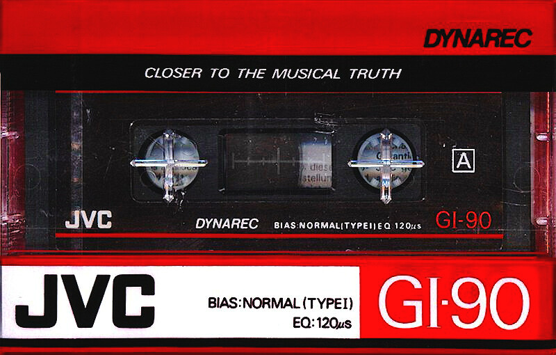 Compact Cassette JVC GI 90 "Dynarec" Type I Normal 1988 North America