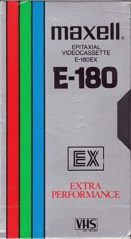 VHS, Video Home System Maxell EX 180 "E-180EX" Type II Chrome 1985 Europe