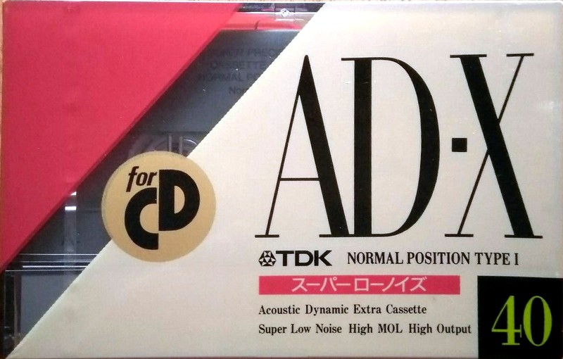 Compact Cassette TDK AD-X 40 "AD-X40M" Type I Normal 1990 Japan
