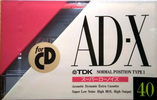 Compact Cassette TDK AD-X 40 "AD-X40M" Type I Normal 1990 Japan
