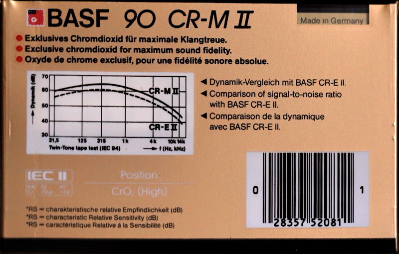 Compact Cassette: BASF  - Chromdioxid Maxima II 90