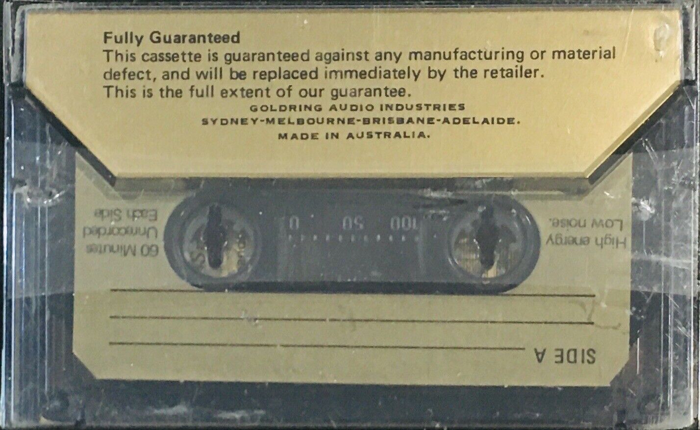 Compact Cassette Goldring Studio Range 120 Type I Normal 1978 Australia