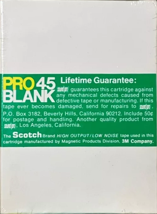 TRACK-8 soundpro Pro Blank 45 Type I Normal USA