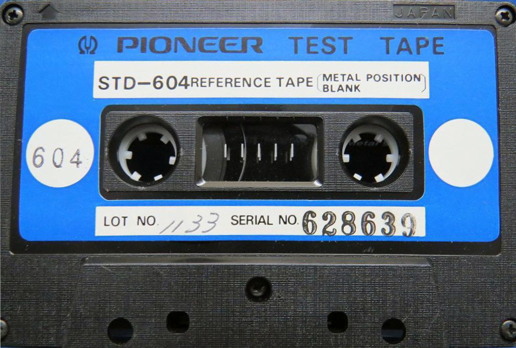 Compact Cassette Pioneer "STD-604" Test Cassette 1975 Japan