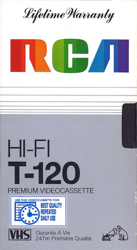 VHS, Video Home System RCA 120 Type I Normal 1986 North America