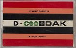 Compact Cassette DAK 90 "D" Type I Normal 1972 Hong Kong