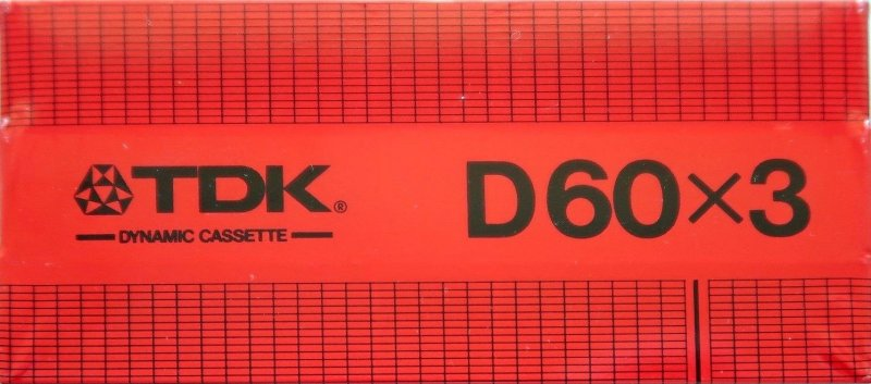 3 pack TDK D 60 Type I Normal 1982 Australia, Europe