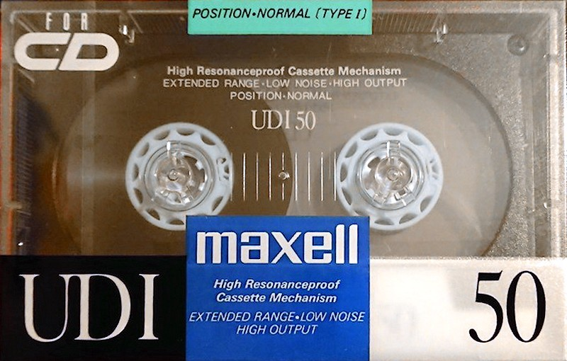 Compact Cassette Maxell UDI / UD1 50 Type I Normal 1989 Japan