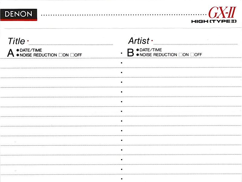 Compact Cassette: Nippon Columbia / Denon Denon - GX-II 46