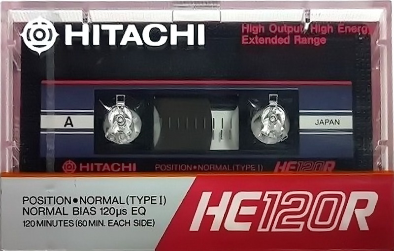 Compact Cassette Hitachi HE 120 "HE120R" Type I Normal 1985 Japan