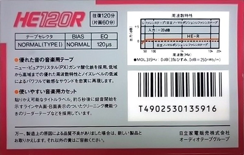 Compact Cassette: Maxell / Hitachi Hitachi - HE 120