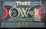 Compact Cassette Thats OW-4 70 Type IV Metal 1990 Japan