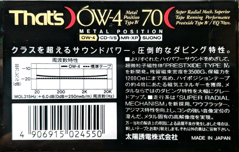 Compact Cassette: Taiyo Yuden Thats - OW-4 70