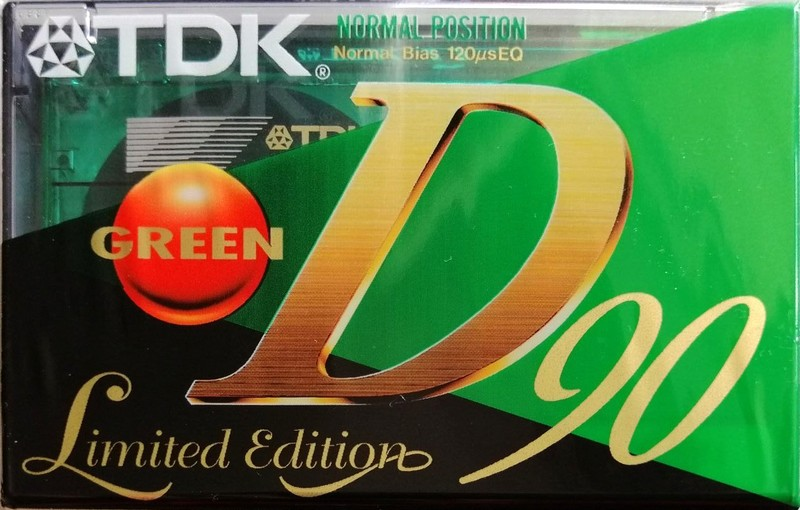 Compact Cassette TDK D 90 "D-90GEA Limited Edition Green" Type I Normal 1995 Europe