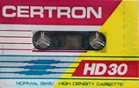 Compact Cassette Certron HD 30 Type I Normal 1988 USA