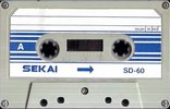 Compact Cassette Sekai SD 60 Type I Normal 1983 Latin America