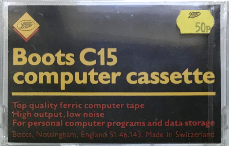 Compact Cassette Boots / Boots Audio 15 "C15" Computer Cassette 1984 UK