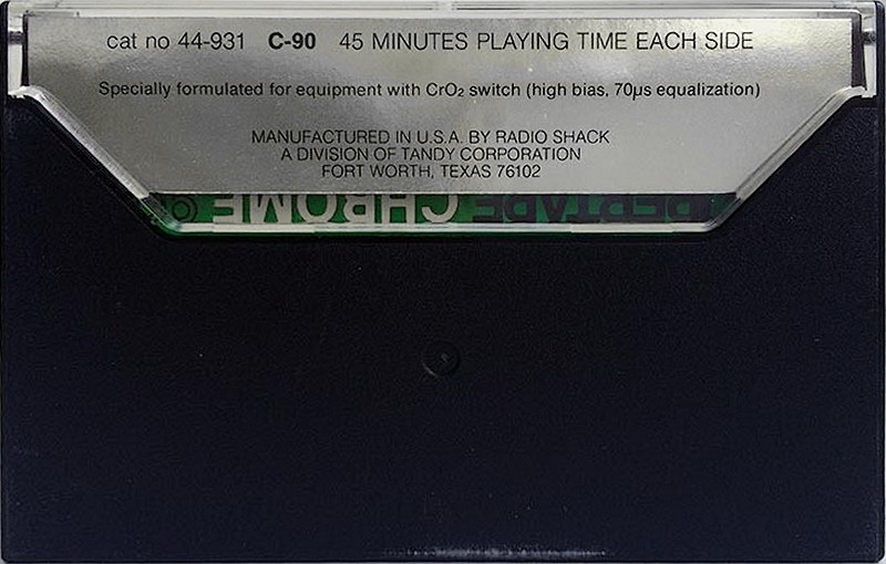 Compact Cassette SUPERTAPE Chrome 90 Type II Chrome 1978 USA