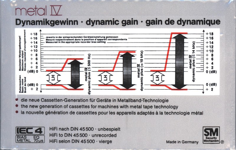 Compact Cassette BASF Metal IV 90 Type IV Metal 1981 Europe