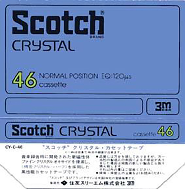 Compact Cassette Scotch Crystal 46 Type I Normal 1977 Japan